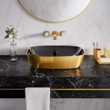 Washbasin Green Lux Black Gold