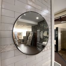 Кръгло огледало за баня с рамка Pearl