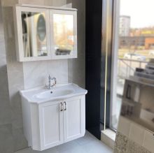 Ретро шкаф за баня с огледало Bottega 