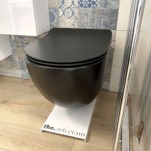 Черна тоалетна чиния File 2.0 Rimless 