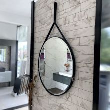 Serena Round Hung Mirror with Strap