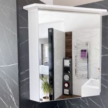 Brevi Corner Mirrored Bathroom Cabinet with LED light