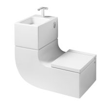 Конзолен елемент тоалетна+мивка+смесител Roca W+W 