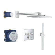Grohtherm SmartActive Cube 310 Chrome Thermostatic Shower Set