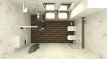 BISTROT MICHELANGELO CALACATTA LILY интериорен проект за баня 