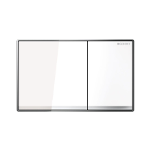 Sigma 60 Flush Plate White Glass/Chrome