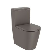Inspira Compact ROUND Close Coupled Toilet 60 Back-to-Wall Coffee