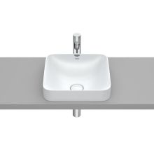  Inspira SQUARE 37 FINECERAMIC® Semi-recessed Washbasin Pearl 