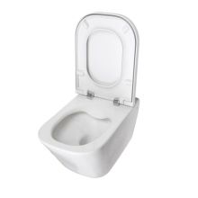 ПРОМО СЕТ конзолна тоалетна чиния The Gap 54 SQUARE Rimless и структура за вграждане Duplo 