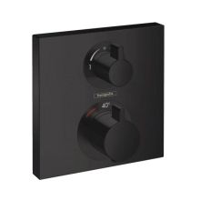 Ecostat Square Black Thermostatic Concealed Shower Mixer 