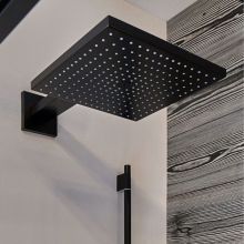 Ecostat Square Raindance Black Concealed Shower Set