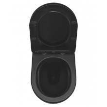 Carlo 48 Mini Rimless Black Matt Hung Toilet