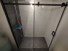 Multislide S Nero Glass Shower Wall