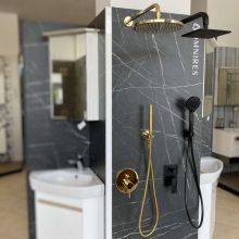 Y Gold Concealed Yellow Gold Shower Set System