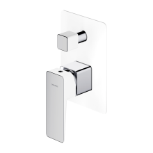 Parma White Square Slim 20 WH Concealed Shower System
