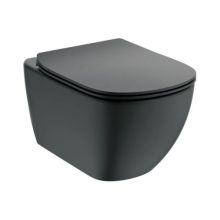 Конзолна тоалетна чиния Tesi AquaBlade 54 Silk Black 