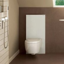Структура за окачена тоалетна, без вграждане Monolith бяло стъкло 
