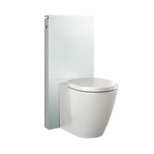 Структура за окачена тоалетна, без вграждане Monolith бяло стъкло 