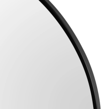 Style Black Round Framed Mirror 60
