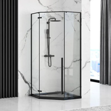 Diamond Black Glass Shower Enclosure