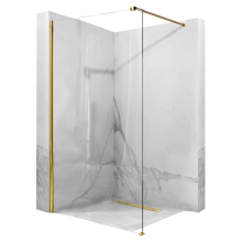 Rea Aero N Yellow Gold Glass Shower Screen