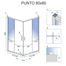 Rea Punto Black Glass Shower Enclosure