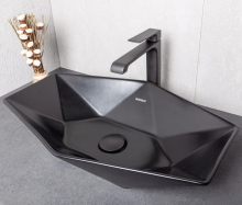 Diamond 57 Black Sit-on Washbasin