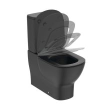 Tesi Black Silk Close Coupled Rimless Toilet 