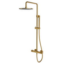 Contour 250 Brushed Gold Thermostatic Shower System