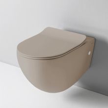 Бежова тоалетна чиния File 2.0 Rimless Marrone Tortora 