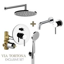 Комплект вграден душ+смесител за мивка Via Tortona Exclusive 