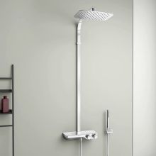 Ceratherm S200 Thermostatic Shower System White Glass