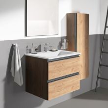 Connect E 60 Oak Black Contemporary Bathroom Cabinet