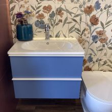 Шкаф с мивка за баня Idea Blu с чекмеджета