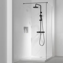Victoria 200 Basic Matt Black Thermostatic Shower System
