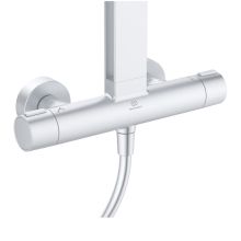 ALU+ Silver Thermostatic Shower System