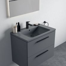 Мивка за баня сив гланц i.Life B 80 Grey стенен или мебелен монтаж 