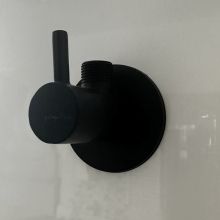 Декоративен черен спирателен кран ARGO Black Matt 1/2x3/8  