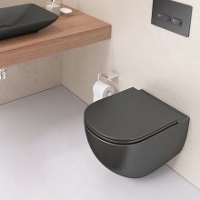 Конзолна черна тоалетна чиния Infinity 53 Rimless