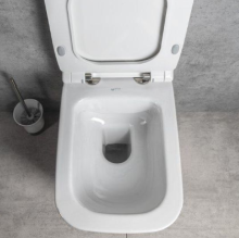 ПРОМО СЕТ тоалетна Vea Rimless, структура Grohe и бял бутон
