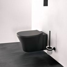Черна конзолна тоалетна чиния Connect Air AquaBlade 54 Silk Black 