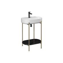 Puno Brushed Brass Floor Standing Console