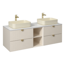INFINITY 150 Gold Double Washbasin Cabinet