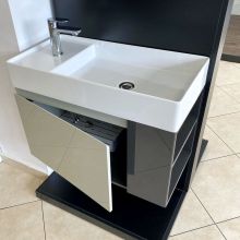 Комплект мебели за баня ECRU горен и долен шкаф с мивка
