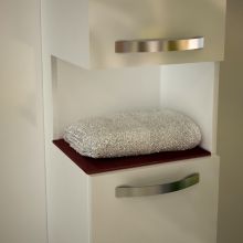 PVC шкаф с мивка за баня Testa с вратички и чекмеджета 