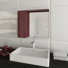 Горен шкаф за баня с огледало и LED осветление Stella Lux 