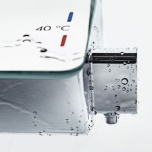 Смесител за душ/вана с термостат Ecostat Select бял/хром 